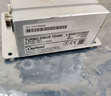 Leybold TD400 Turbo Drive Vacuum Pump Controller 800073V0002 - 