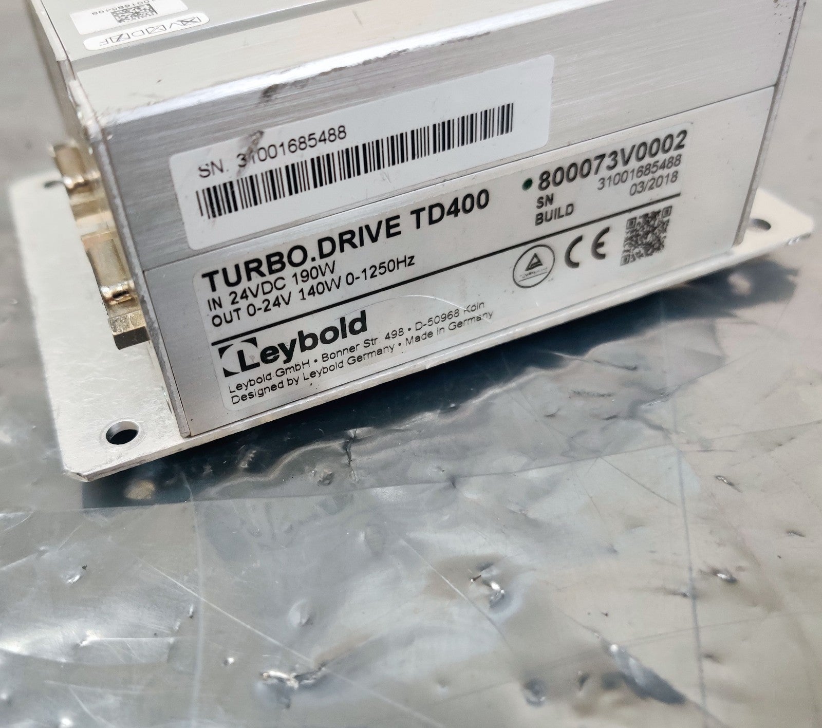 Leybold TD400 Turbo Drive Vacuum Pump Controller 800073V0002 - 