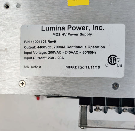 Lumina 4.4kV 700mA High Voltage Power Supply compare Spellman X3635 W1022663