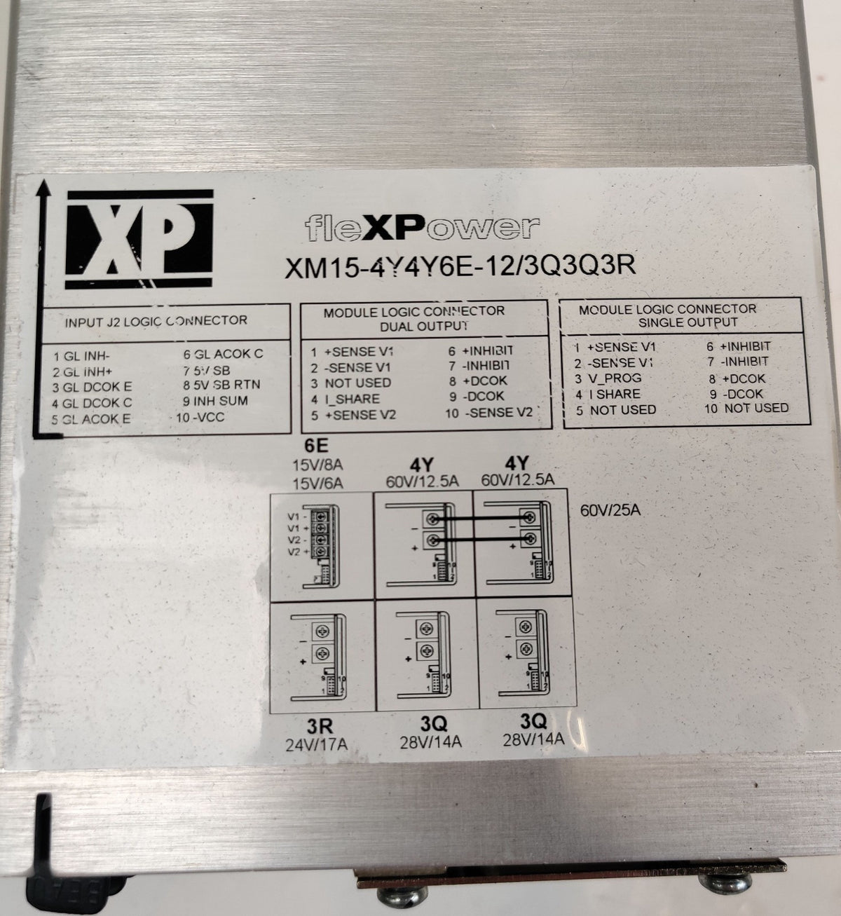 XP Power XM15 2500W Power Supply PerkinElmer QSight 15V, 60V, 24V, 28V *Parts - 