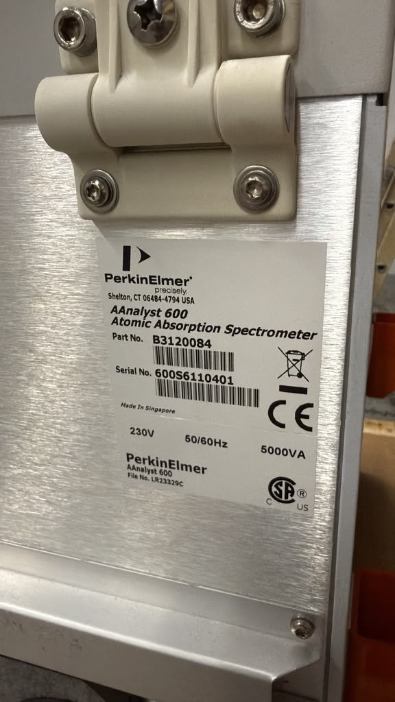 PerkinElmer AAnalyst 600 AA Spectrometer with AS-800 Autosampler & Cooling - 