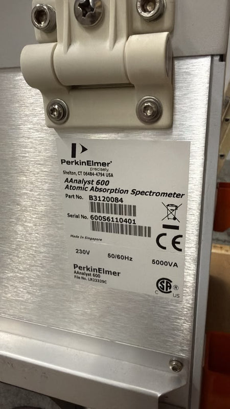 PerkinElmer AAnalyst 600 AA Spectrometer with AS-800 Autosampler & Cooling - 
