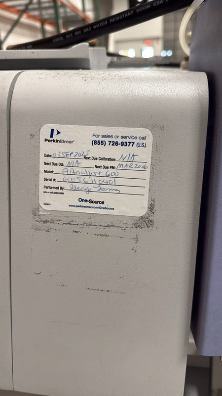 PerkinElmer AAnalyst 600 AA Spectrometer with AS-800 Autosampler & Cooling - 