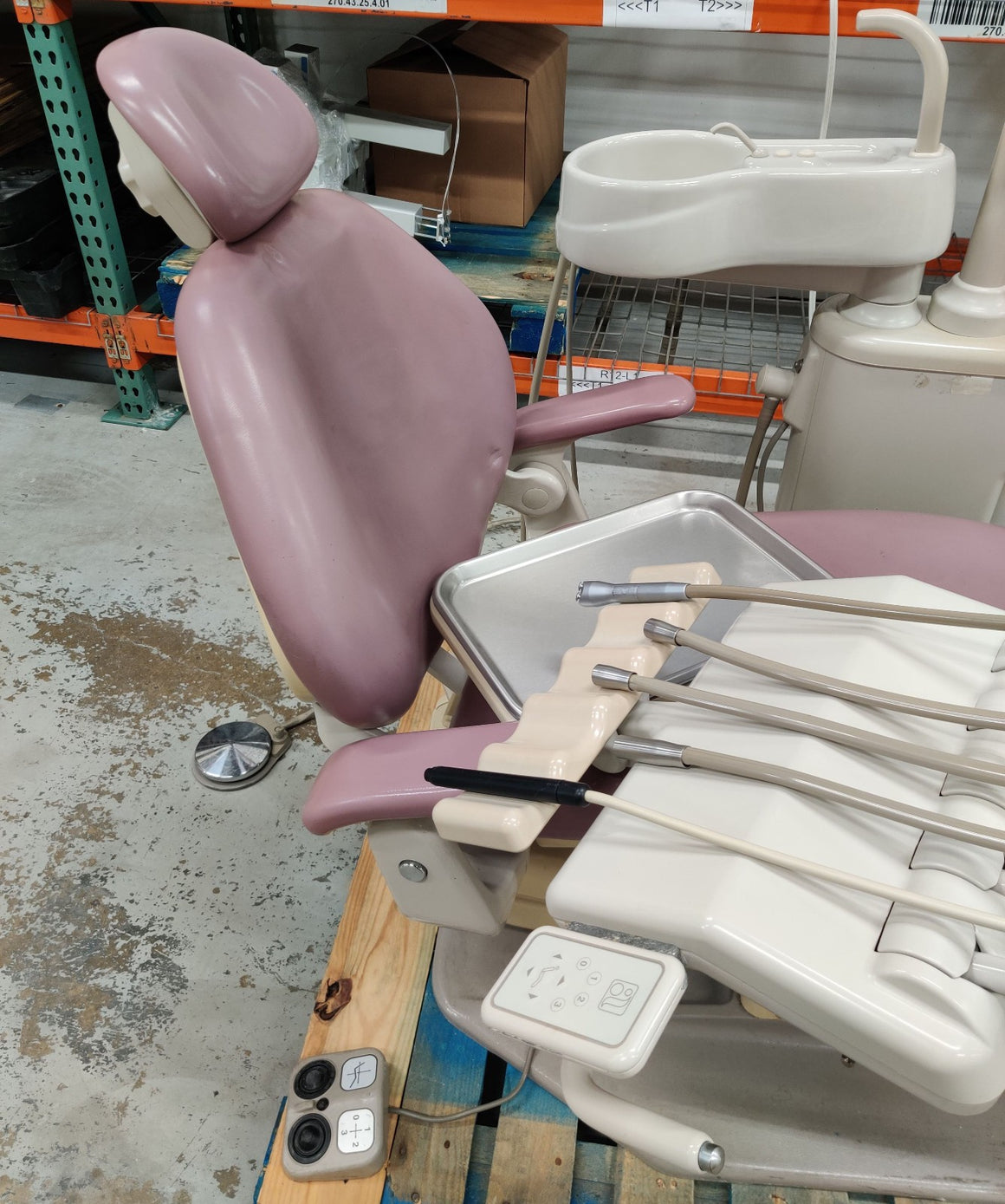 A-Dec Cascade 1040 Dental Chair with 6300 Unit Light, Cuspidor & Delivery System - 