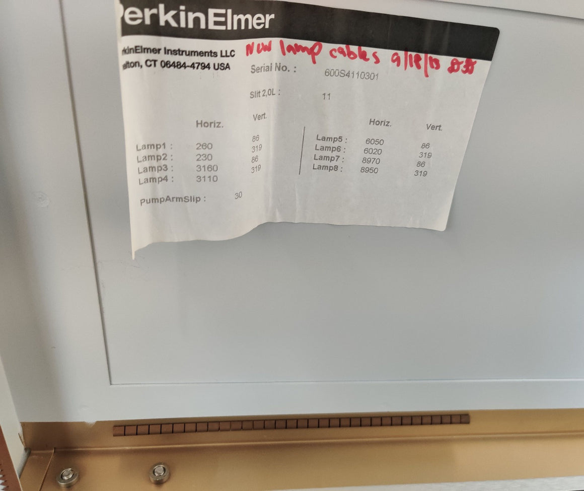 PerkinElmer AAnalyst 600 AA Spectrophotometer AS-800 Autosampler Chiller WinLab