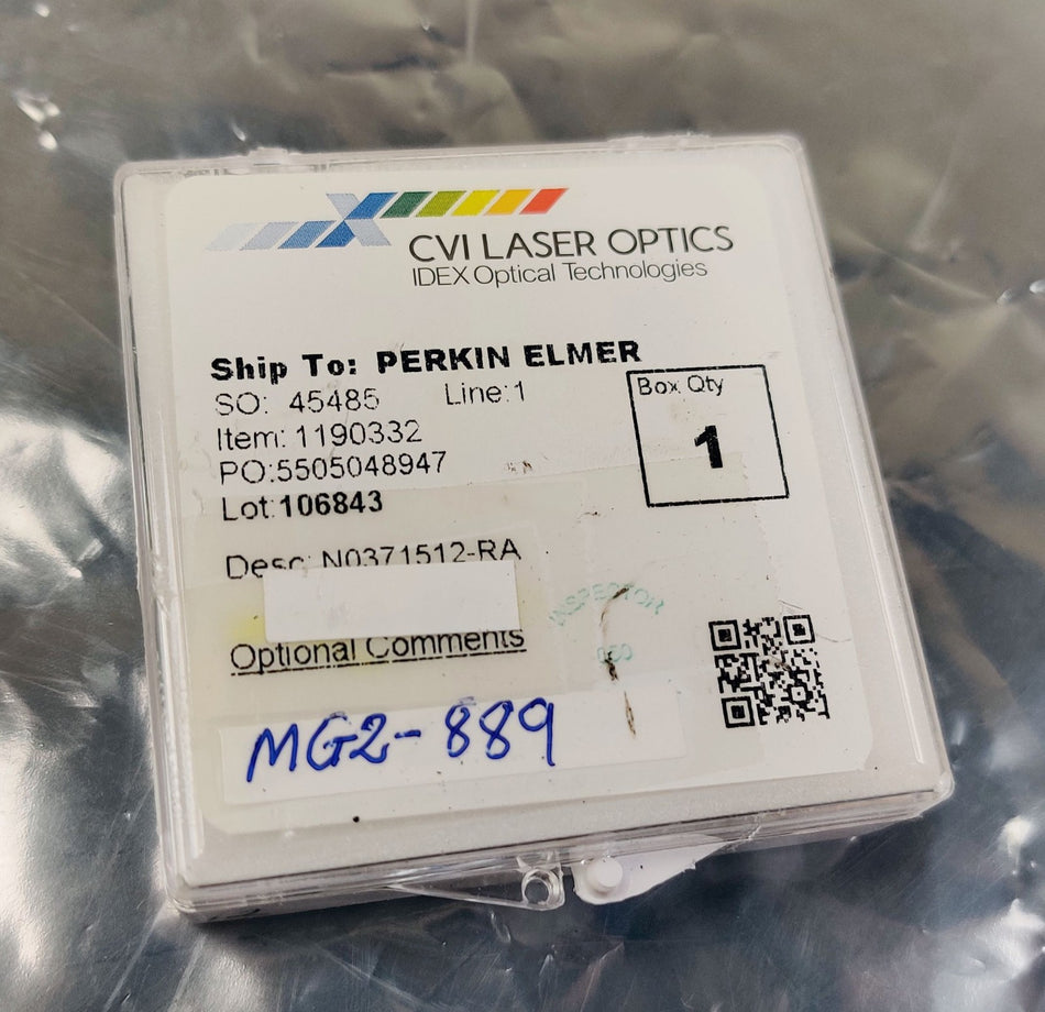 PerkinElmer CVI Laser Optic Lens MG2-889 PerkinElmer N0371512 1A Filter
