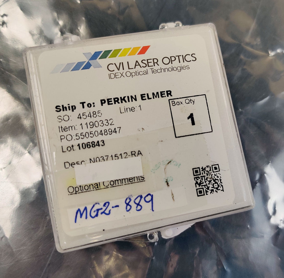 Neutral Density Filter PerkinElmer N037-1512 Aanalyst