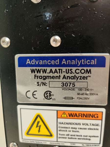 Agilent Fragment Analizer Advanced Analytical AATI 5300 Automated System