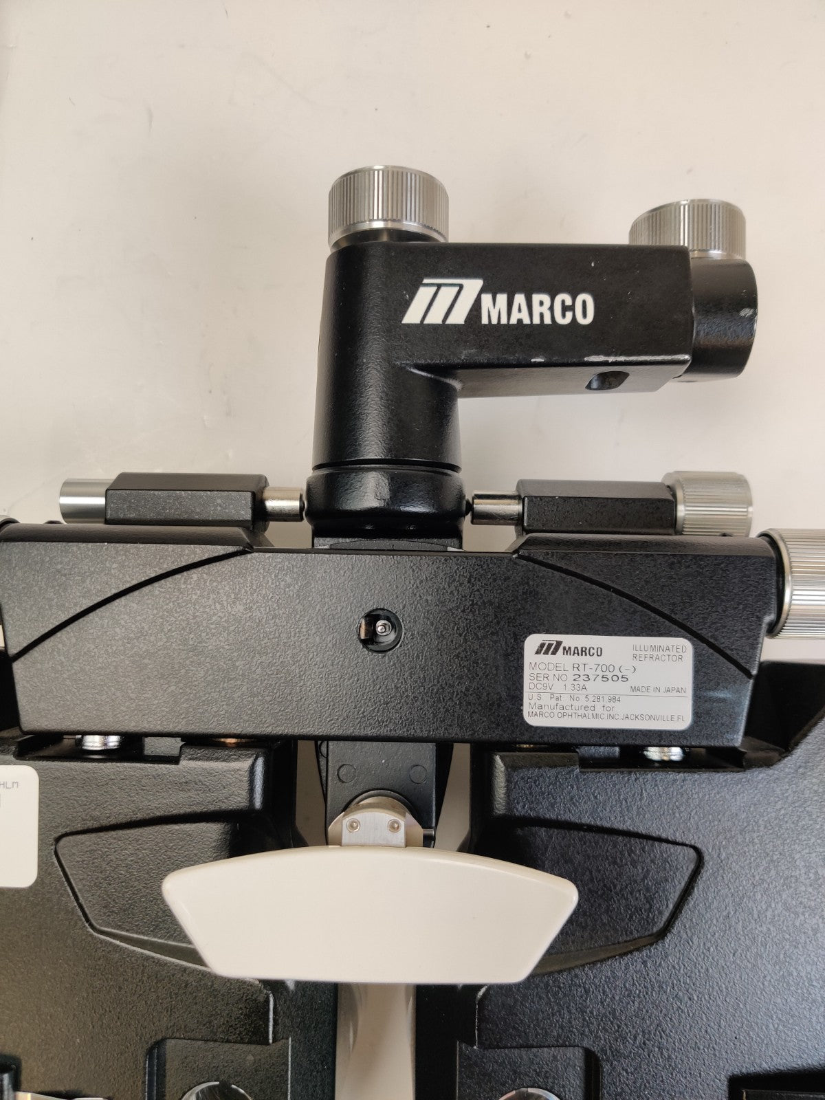 Marco RT-700 Minus Cylinder Phoropter Illuminated Manual Refractor - 