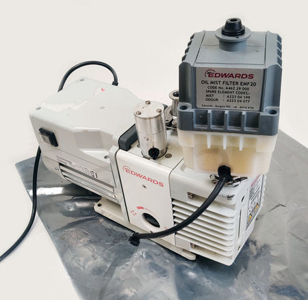 Edwards RV5 Two Stage Rotary Vane Vacuum Pump A65301906A 115/230V w EMF20