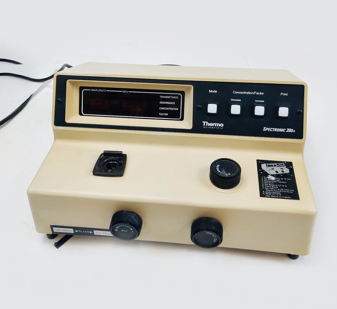 Thermo Scientific Spectronic 20D+ Spectrophotometer 333182 Power Tested - 