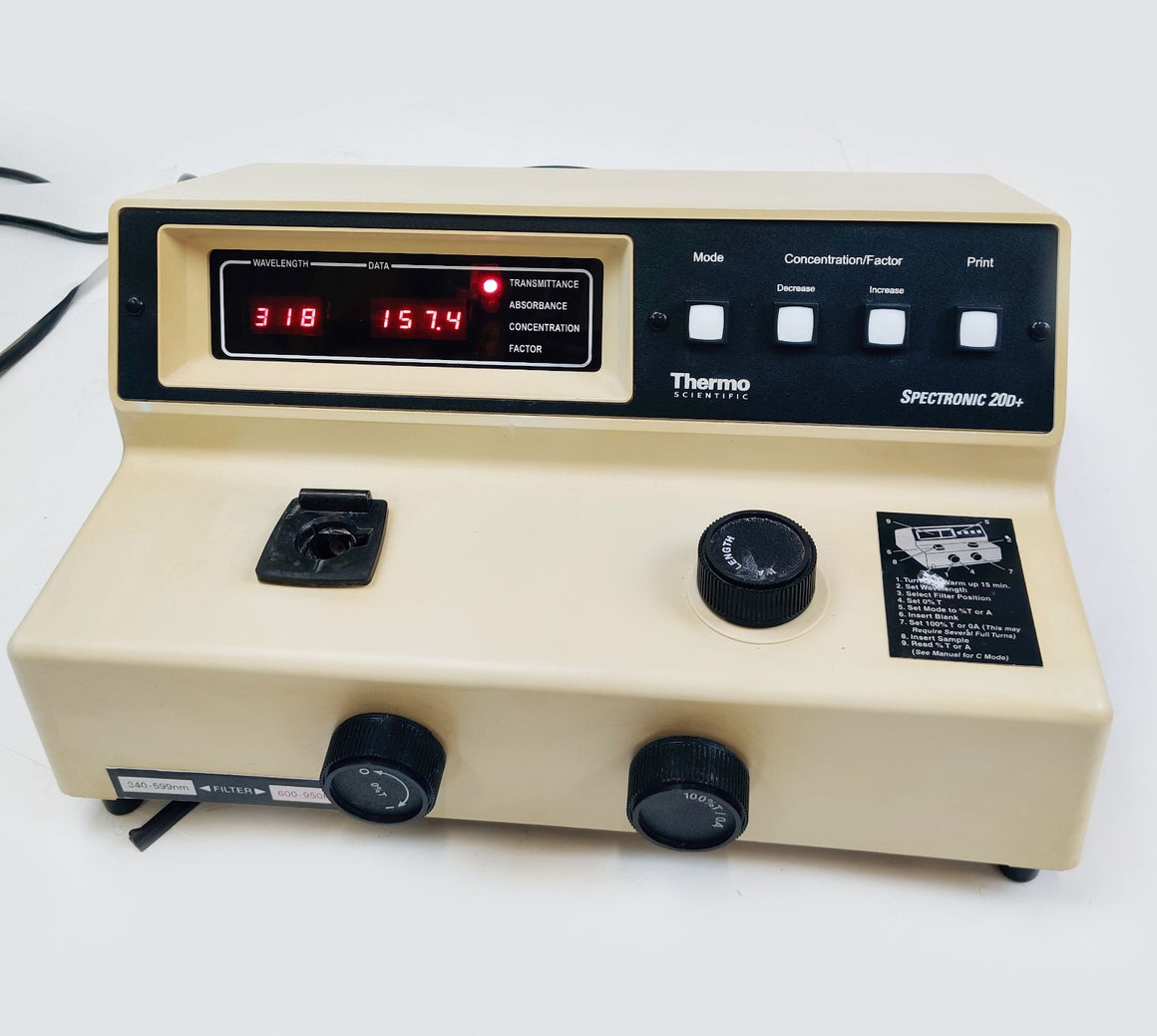 Thermo Scientific Spectronic 20D+ Spectrophotometer 333182 Power Tested - 