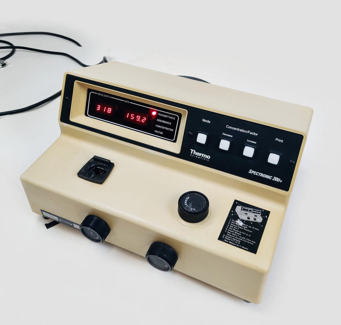 Thermo Scientific Spectronic 20D+ Spectrophotometer 333182 Power Tested - 