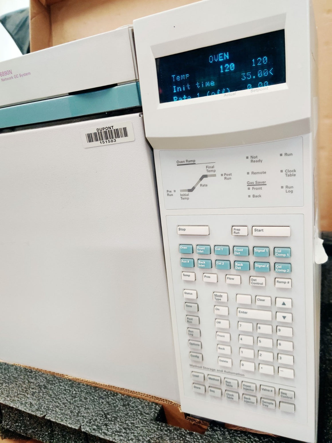 Agilent 6890N GC Gas Chromatograph w/ Dual FID Detector & Dual PP Injector