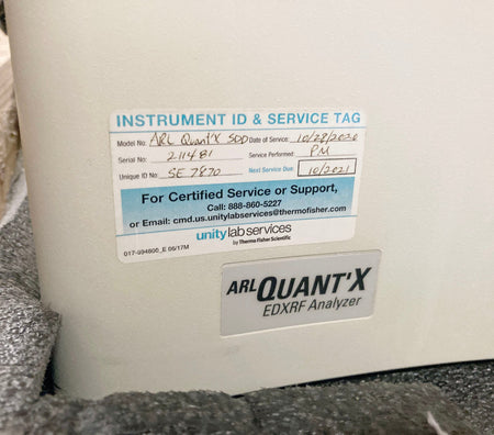 Thermo Scientific ARL QUANT X EDXRF Fluorescence Spectrometer Analyzer