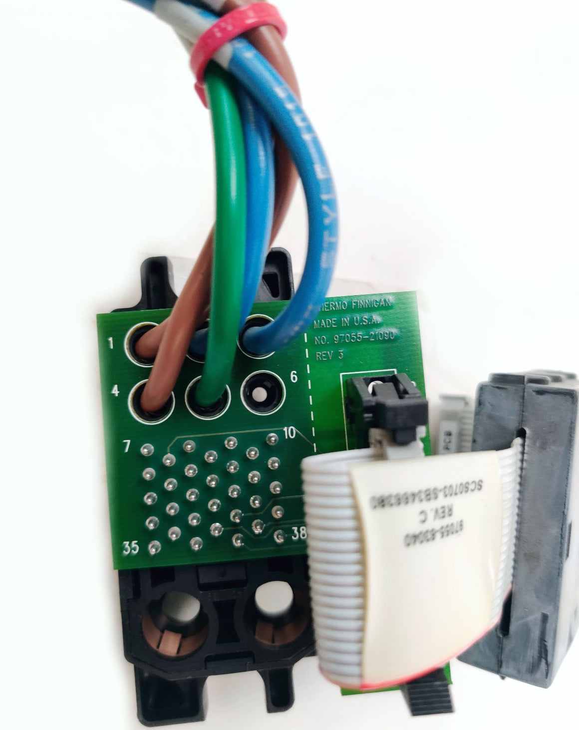 Thermo LTQ XL Adapter Board 7055-61090 with 97055-21090 PCB and Flat Cable