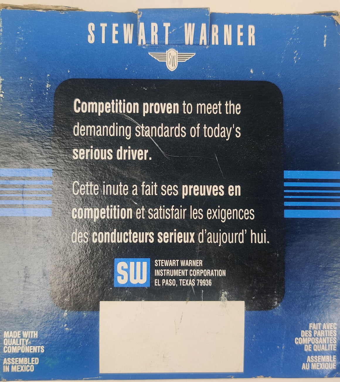 Stewart Warner 82621 Tachometer 3-3/8" with Hourmeter Electrical 0-3,500 RPM