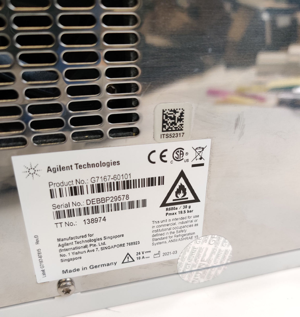 Agilent G7167-60101 Sample Thermostat InfinityLab LC Series LC System MFD 2021
