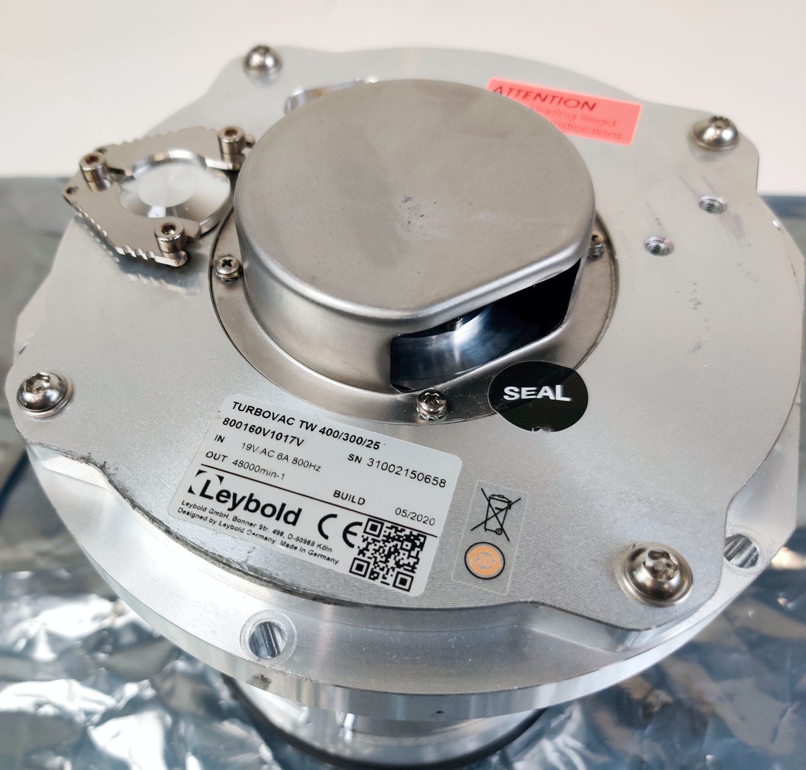 Vacuum Pump Oerlikon Leybold 800160V1017V TW 400/300/25