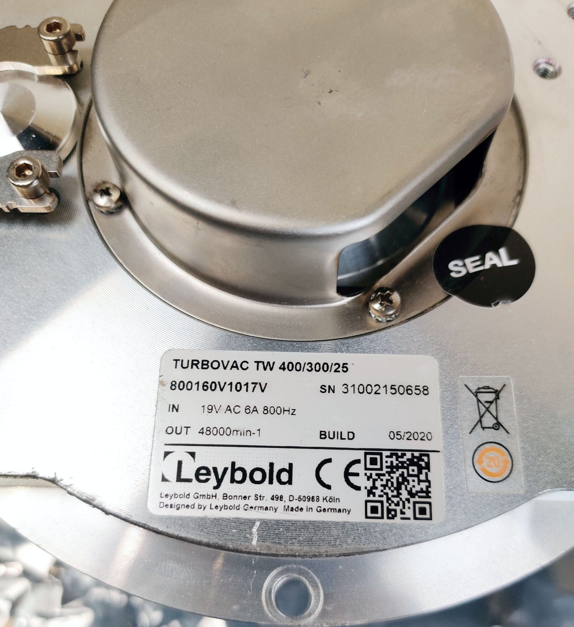 Oerlikon Leybold 800160V1017V Turbovac Vacuum Pump DN16KF TW 400/300/25 MFD 2020