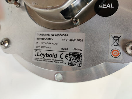 Vacuum Pump Oerlikon Leybold 800160V1017V TW 400/300/25