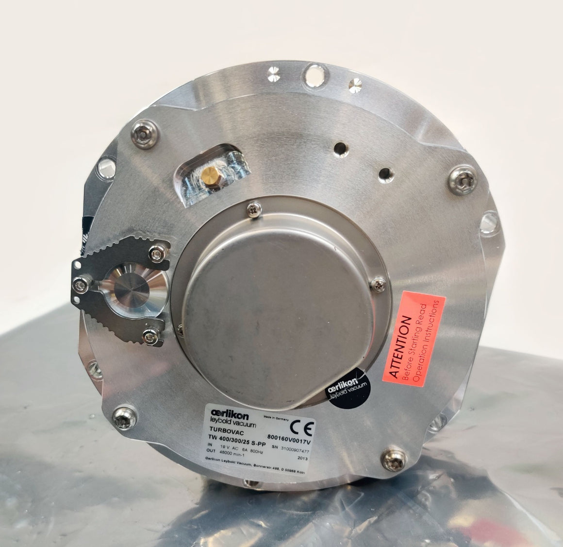 Oerlikon Leybold 800160V1017V Turbovac Vacuum Pump TW 400/300/25 MFD 2013