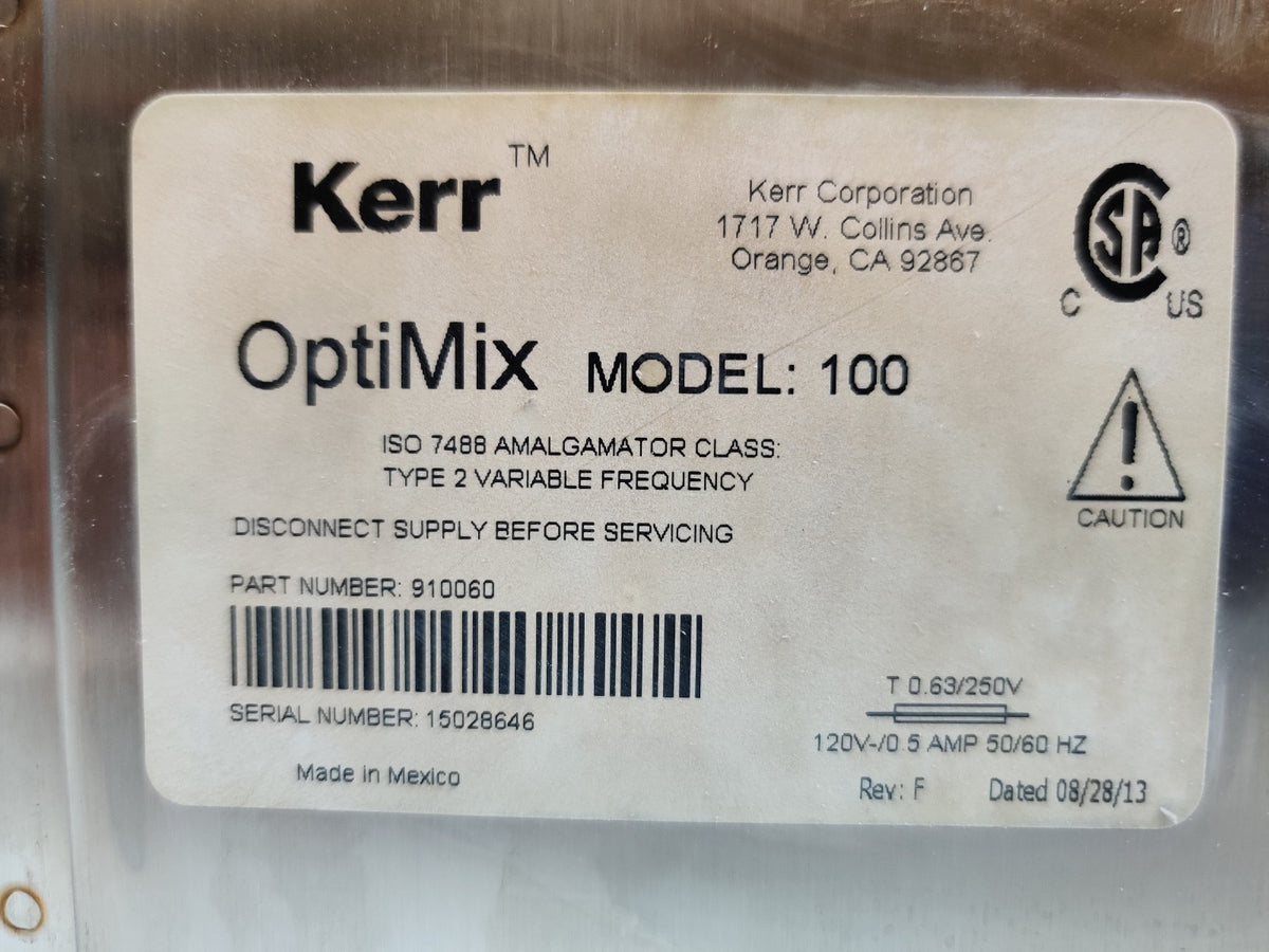 SDS Kerr Optimix Model 100 Dental Amalgamator Mixing System. See video - 