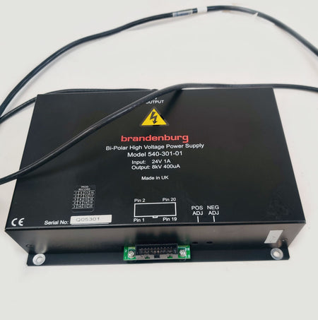 Brandenburg 540-301-01 Bi-Polar High Voltage Power Supply 8kV 400uA Mass Spec