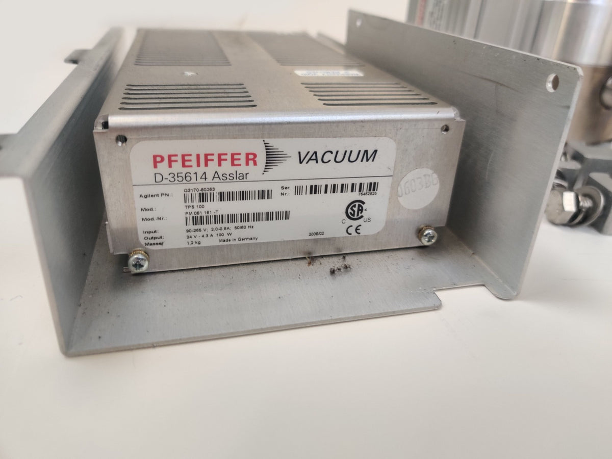 Pfeiffer TMH 071 P Turbomolecular Pump w TC-100 Controller, TPS 100 Power Supply - 
