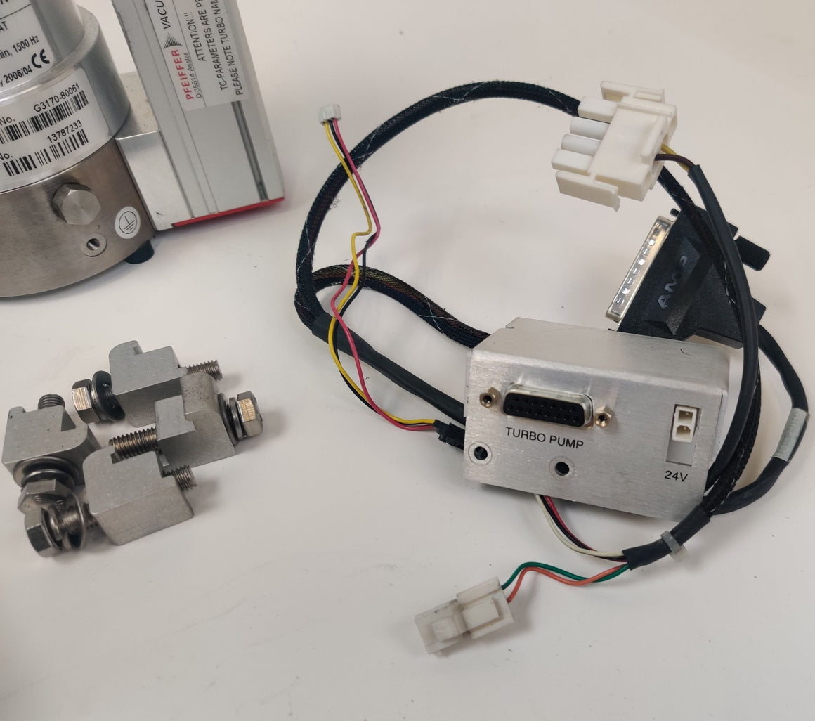 Pfeiffer TMH 071 P Turbomolecular Pump w TC-100 Controller, TPS 100 Power Supply - 