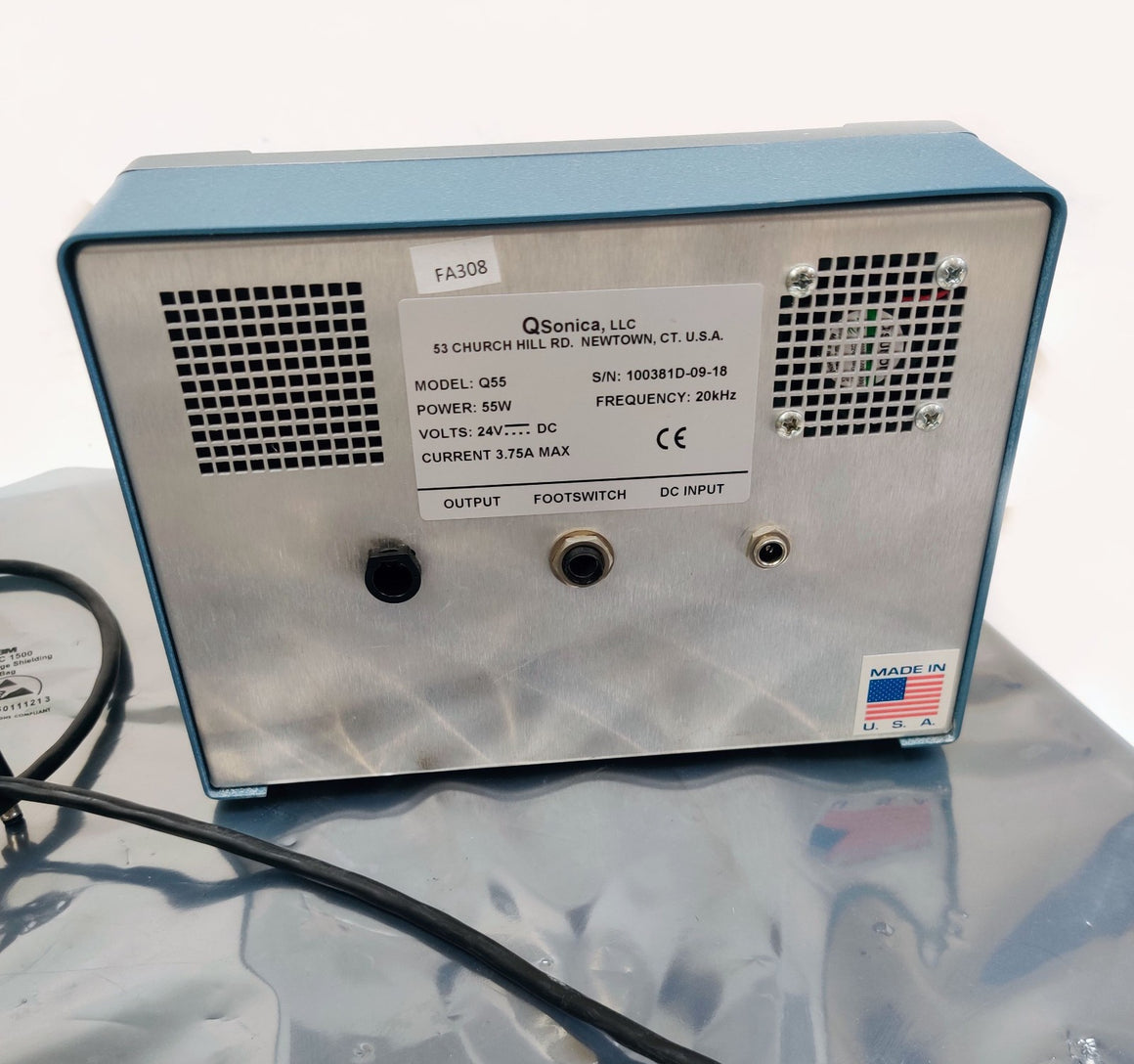 QSonica Q55 Sonicator Ultrasonic Homogenizer w CL-188 Converter 422-A 1/8" Probe