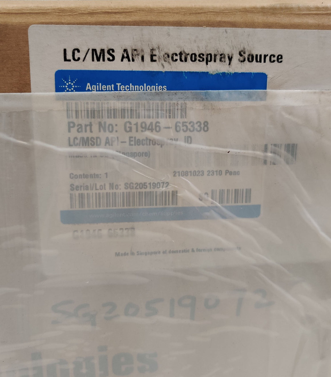 Agilent G1948B API Electrospray G1946-65338 for 6100 6400 Series Triple Quad