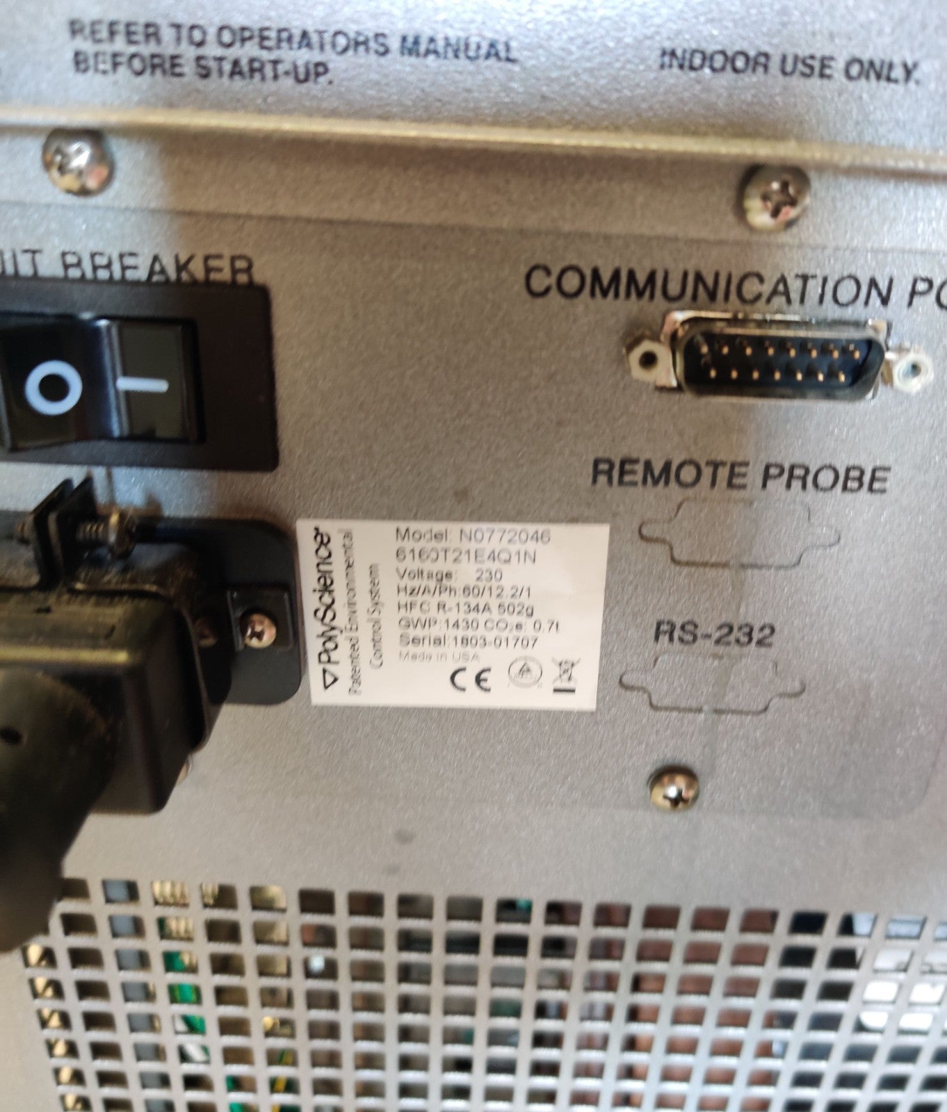 Recirculating Water Chiller PerkinElmer N0772046 Whispercool