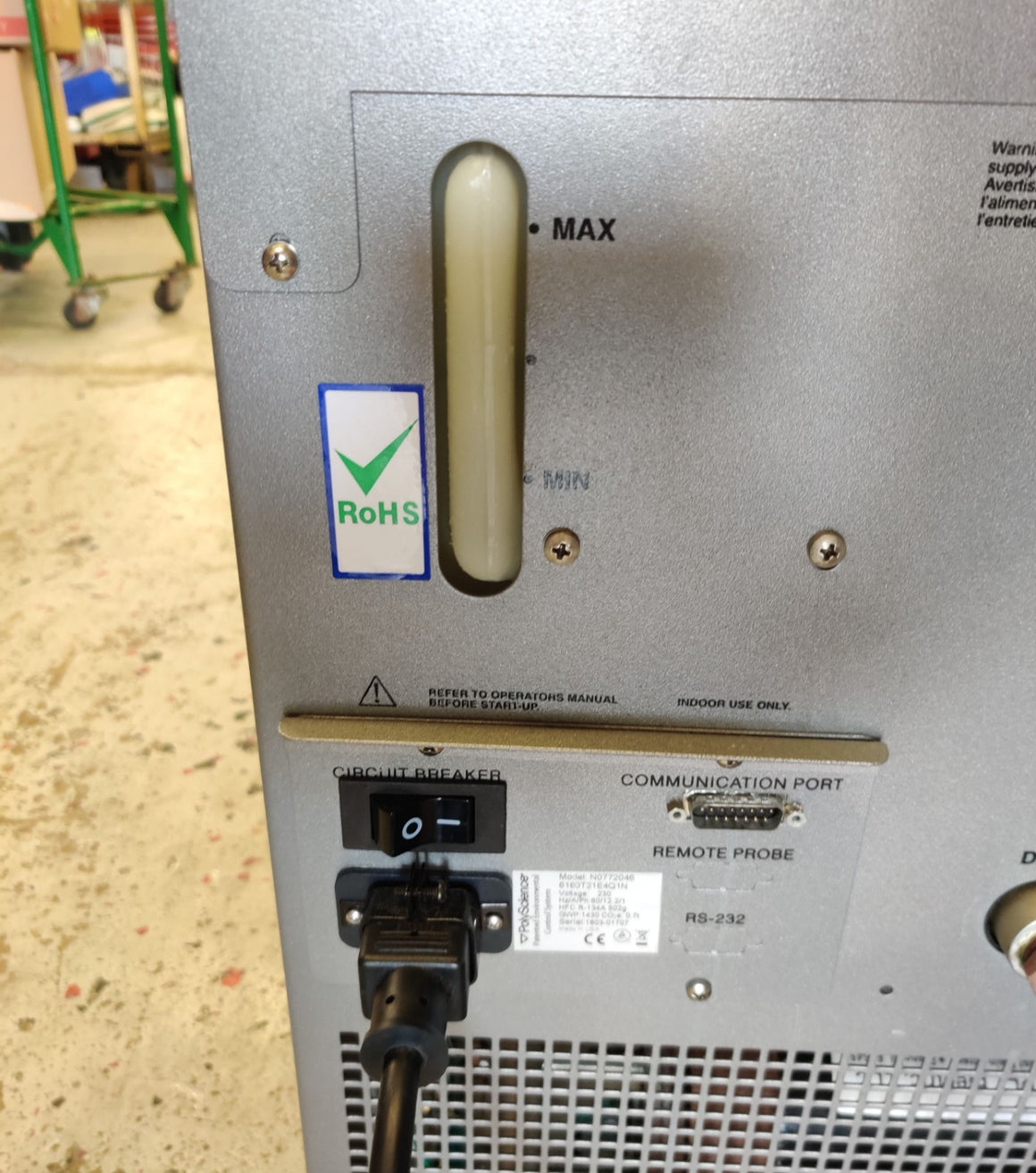 Recirculating Water Chiller PerkinElmer N0772046 Whispercool