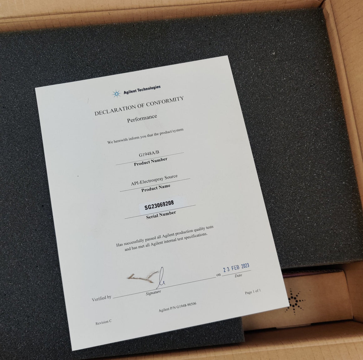 Agilent 6100 6400 G1948B API Electrospray G1946-65338 with G1946-67260 Microflow