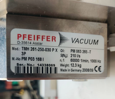Pfeiffer Vacuum TMH 261-250-030 PX 3P Split Flow Turbo Pump w TC