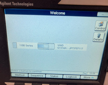 Agilent G1314A VWD Wavelength Detector HPLC w Standard Cell G1314-60086 Tested