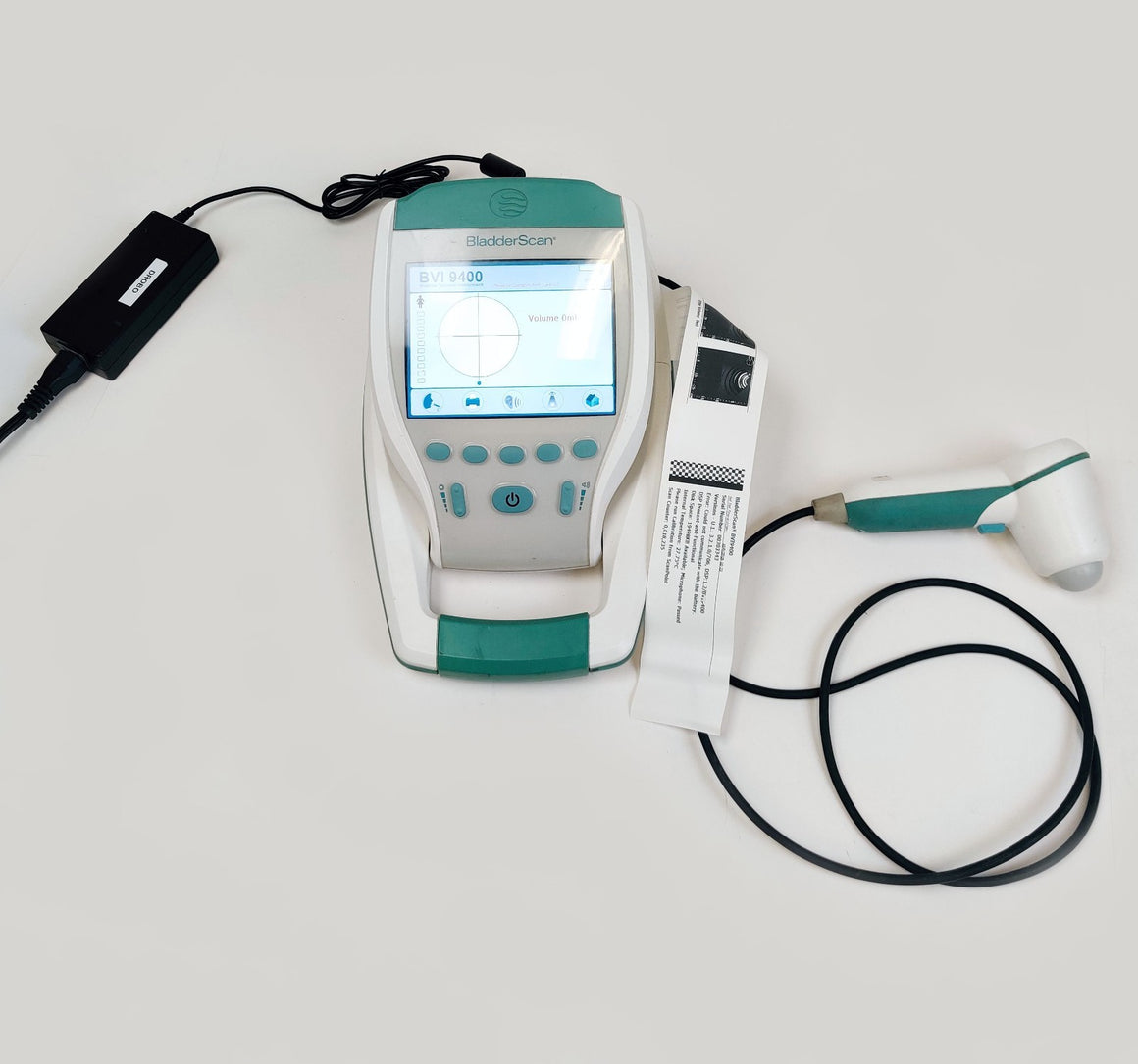 Verathon BVI 9400 Bladder Scanner 0570-0190 w 0570-0351 Probe and Power Supply - 