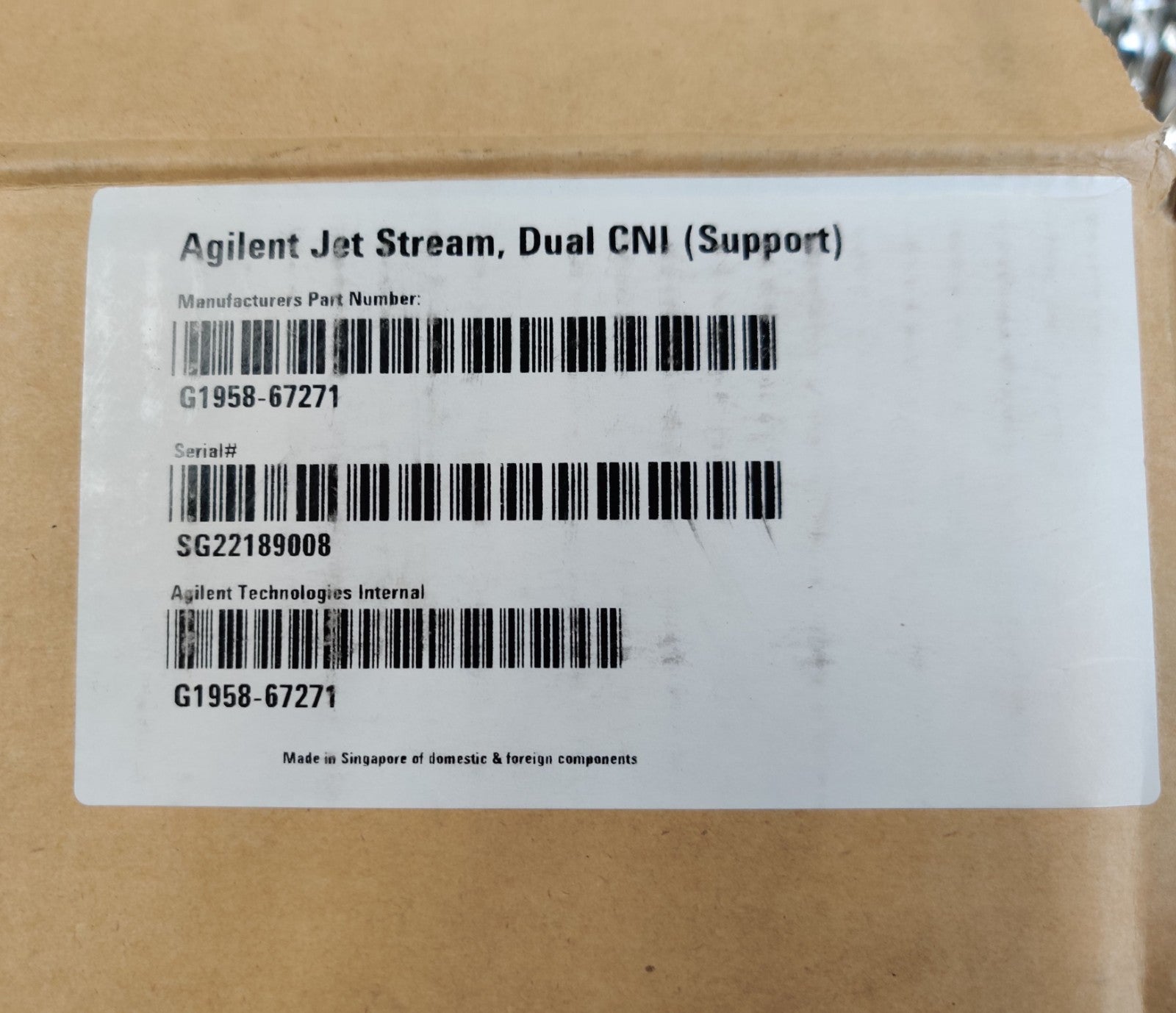 Ion Source Dual CNI Agilent G1958-65271 AJS Jet Stream