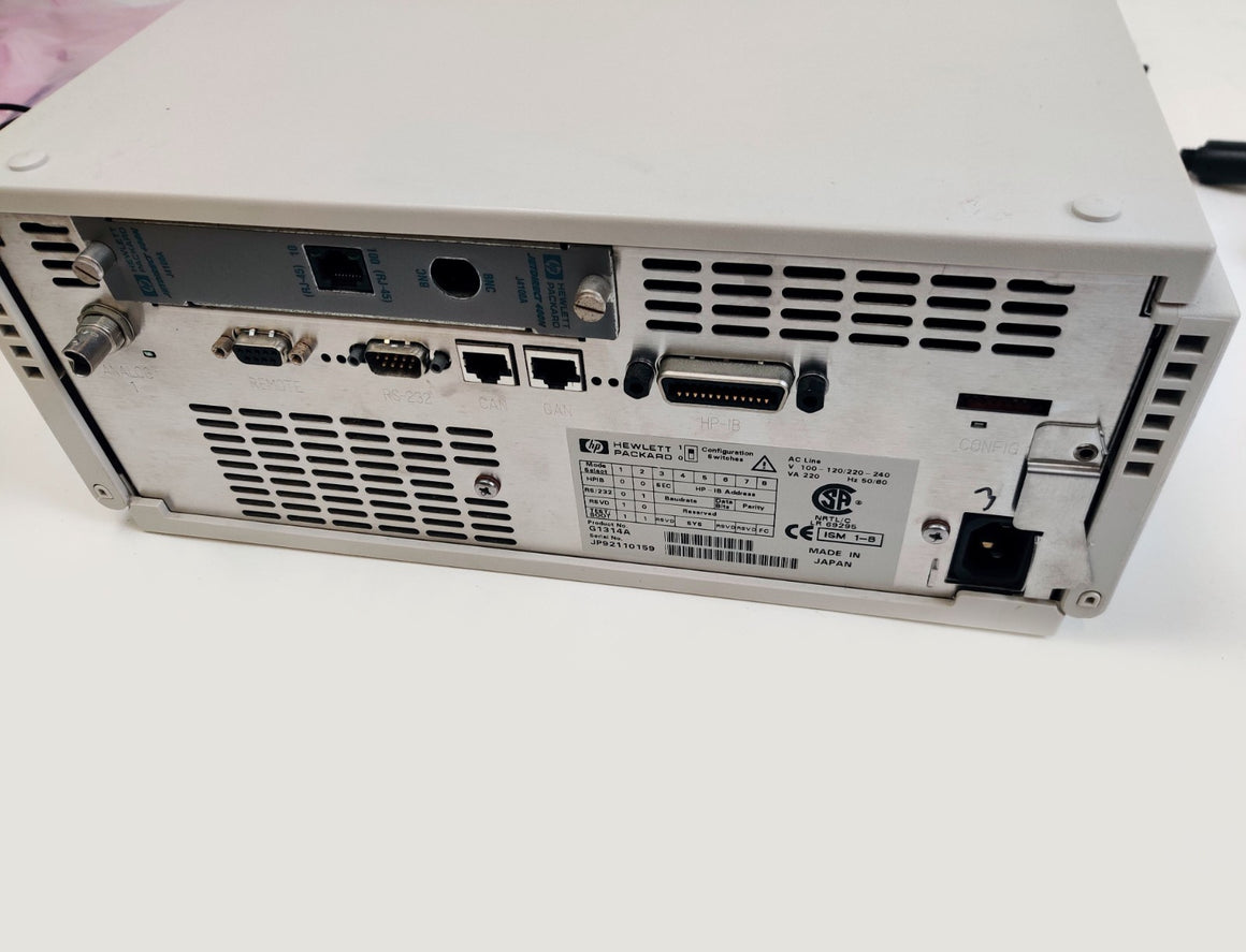 Agilent G1314A VWD Wavelength Detector HPLC w Standard Cell G1314-60086 and Jetdirect 400N LAN Card