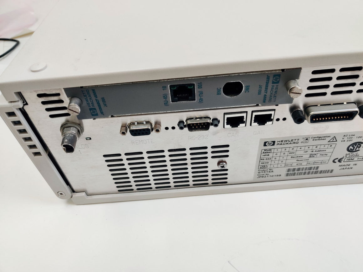 Agilent G1314A VWD Wavelength Detector HPLC w Standard Cell G1314-60086 and Jetdirect 400N LAN Card