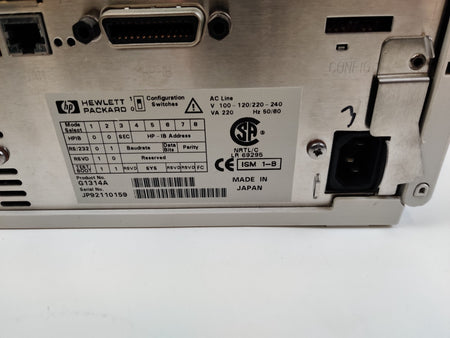 Agilent G1314A VWD Wavelength Detector HPLC w Standard Cell G1314-60086 and Jetdirect 400N LAN Card
