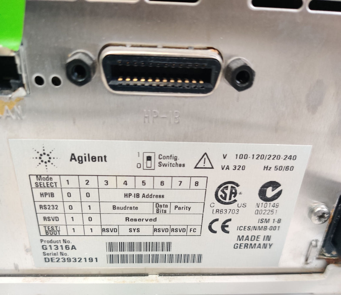 Agilent G1316A Colcom Thermostatted Column Compartment Tested Green Light