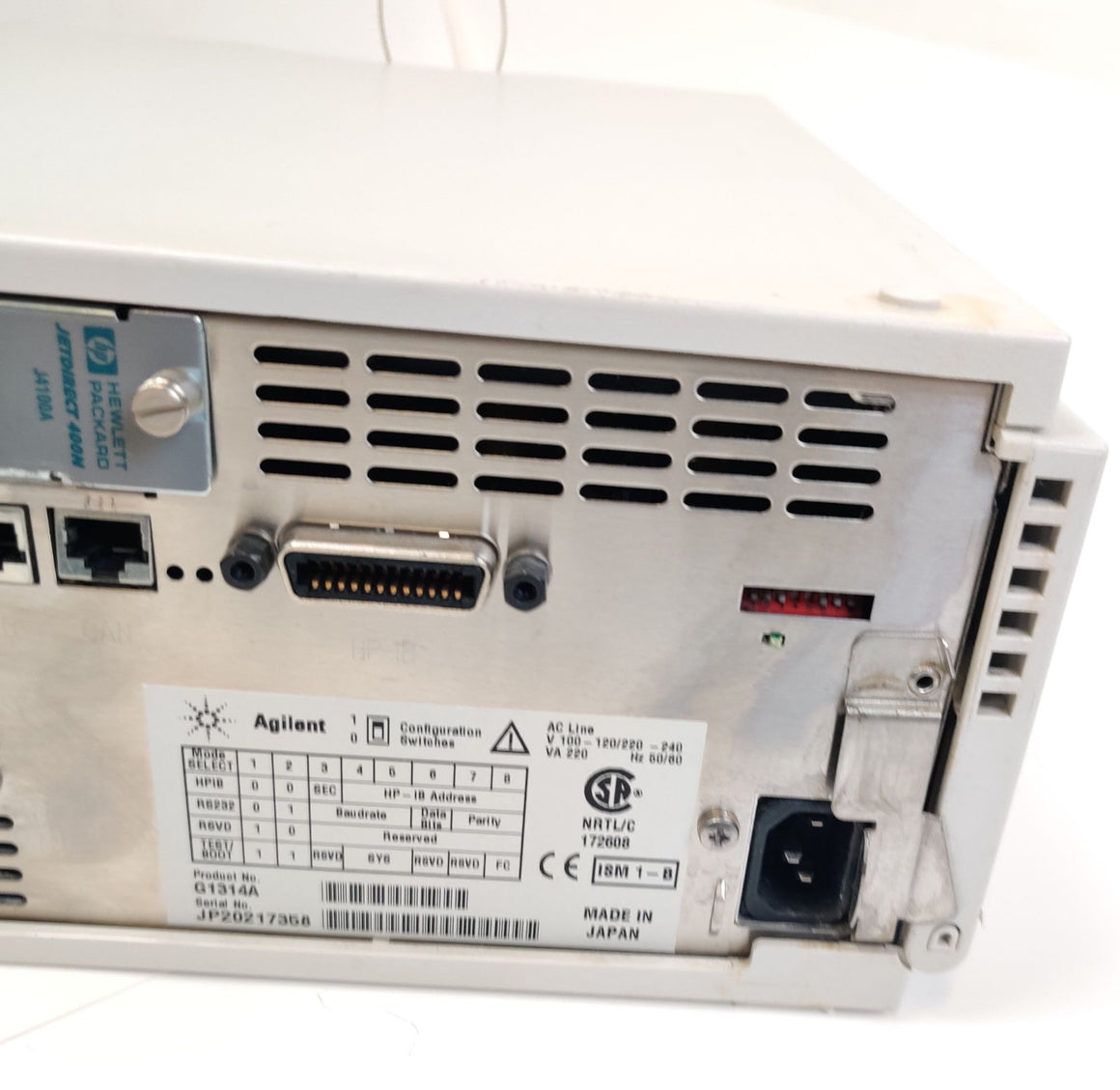 Agilent G1314A VWD Wavelength Detector HPLC w Standard Cell