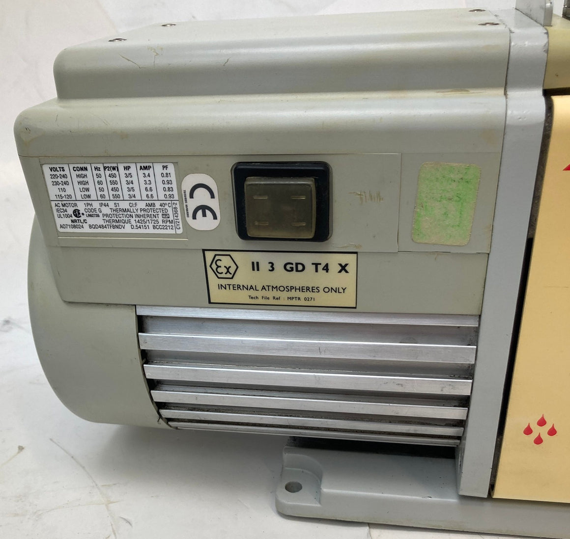 Edwards RV8 Dual Stage Rotary Vane Vacuum Pump 6cfm 100-120VAC 1Ph A654-01-906
