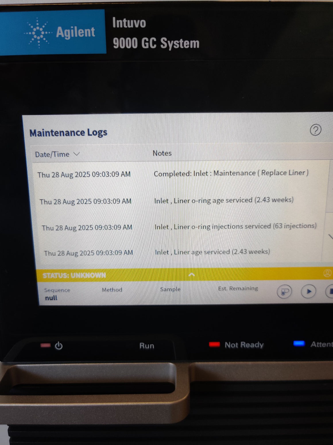 Gas Chromatograph system Agilent G3950A intuvo 9000