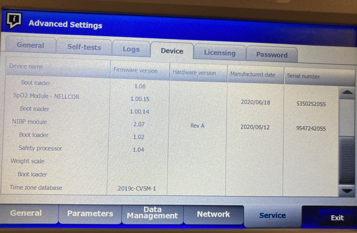 Welch Allyn Connex 6000 Vital Signs Monitor 67NXTX WiFi SpO2 Stand - 