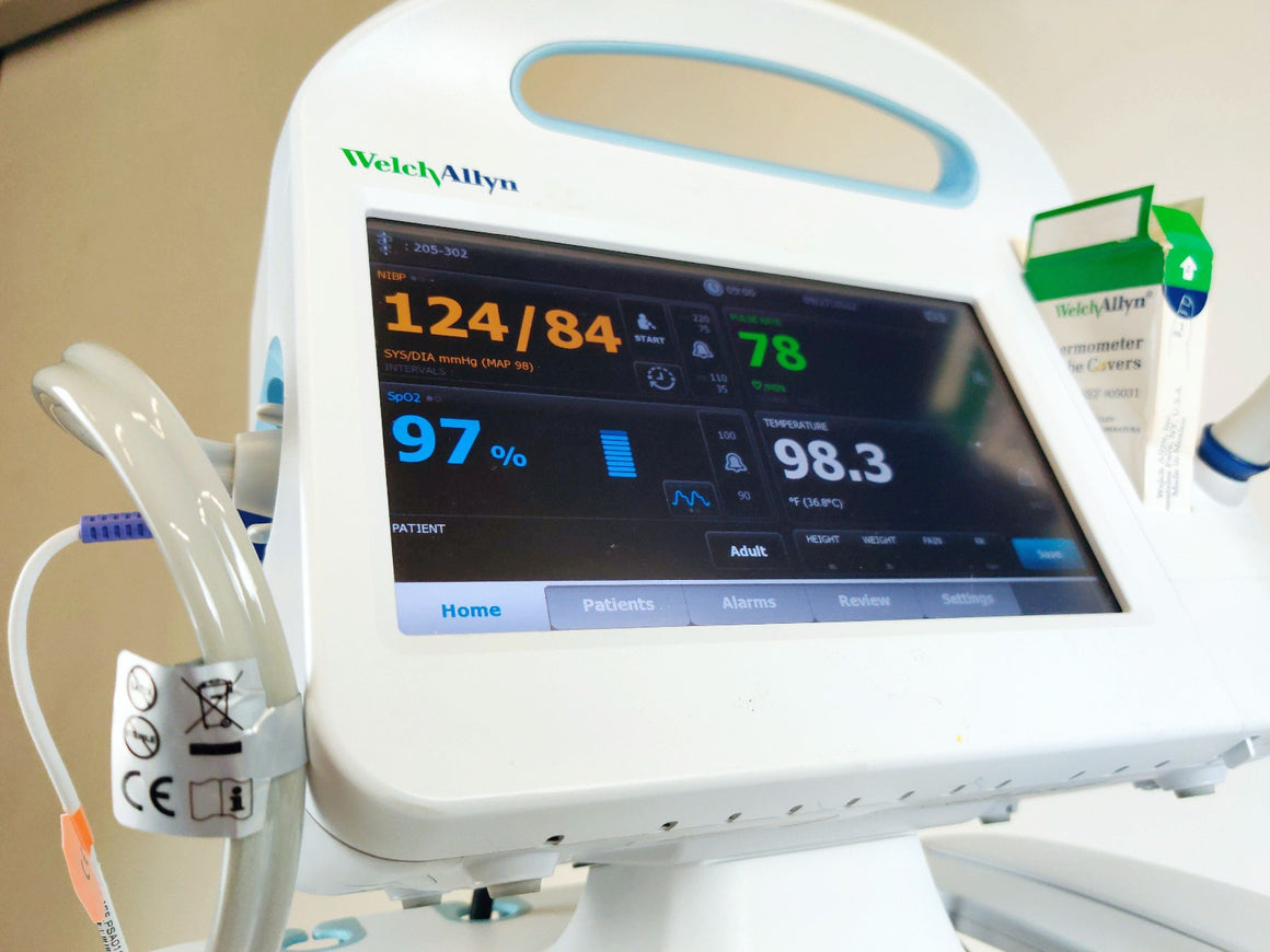 Welch Allyn Connex 6000 Vital Signs Monitor 67NXTX WiFi SpO2 Stand Temp MFD 2020 - 