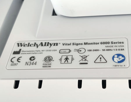 Welch Allyn Connex 6000 Vital Signs Monitor 68MXTX WIFI SpO2 Temp - 