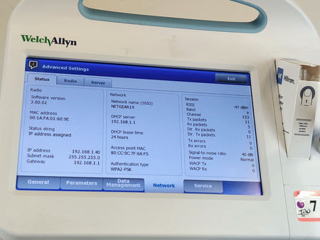 Welch Allyn Connex Vital Signs Monitor 6000 WIFI 65MTXX w Masimo, Mobile